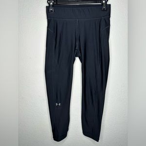 Under Armour Compression Pants Leggings Womens Small Black Heatgear Gym Active